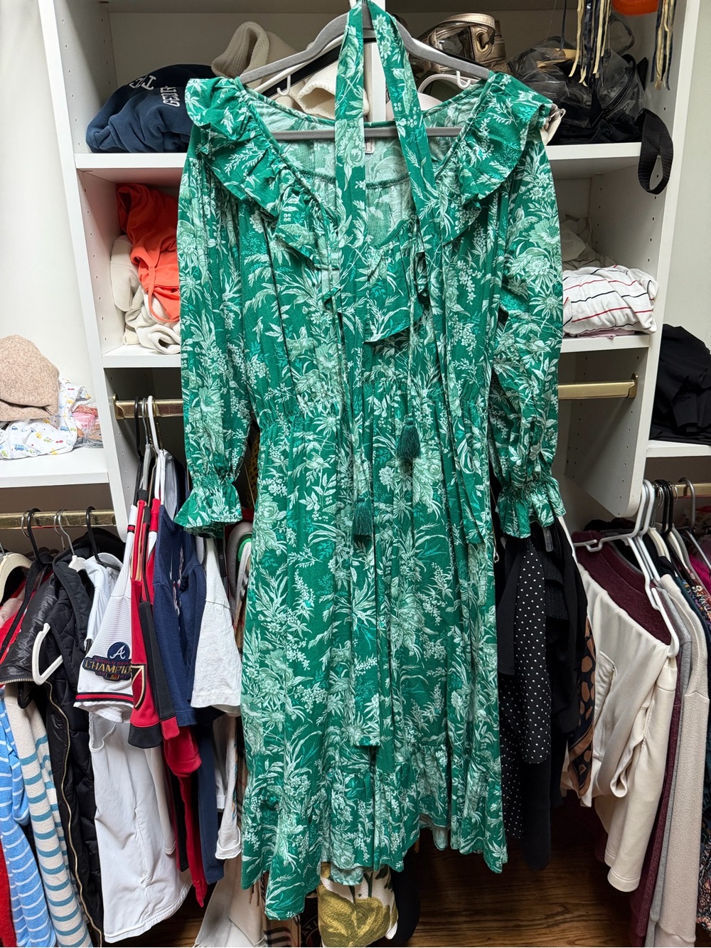 Mille Resort and Travel Celeste Midi Dress in Jade Paradise Floral Print